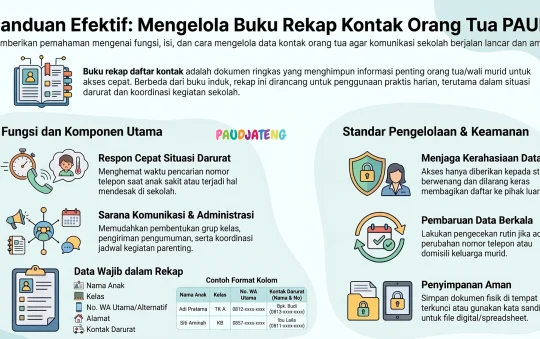 Buku Rekap Daftar Kontak Orang Tua/Wali Kontak Darurat