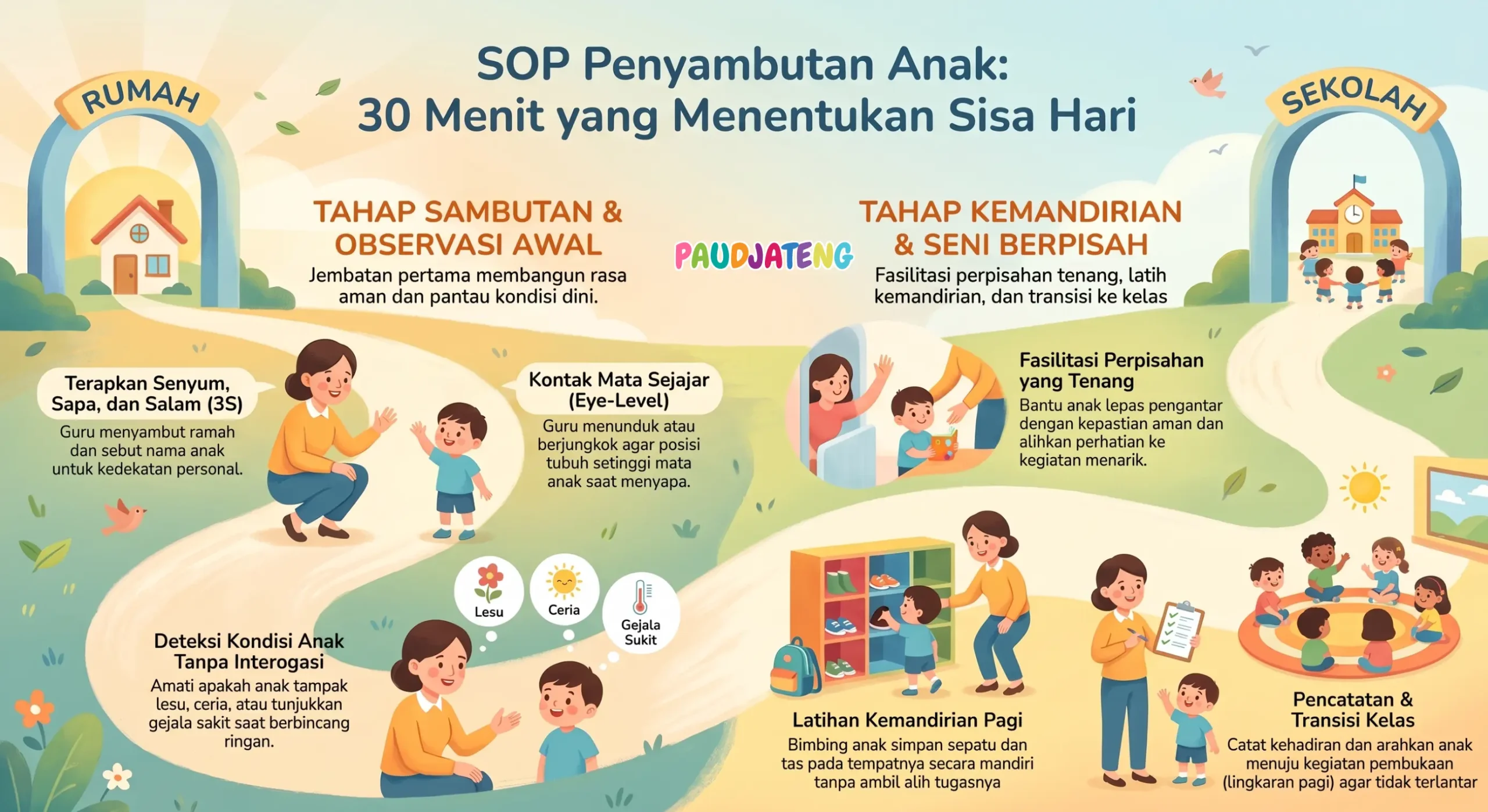 Cara melakukan penyambutan kedatangan anak PAUD/TK Cara melakukan penyambutan kedatangan anak PAUD/TK