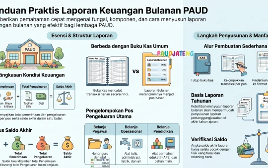Contoh Laporan Keuangan Bulanan PAUD/TK + Format Excel