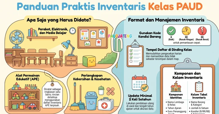 Inventaris Ruang Kelas PAUD: Format Pendataan Isi Ruang Kelas