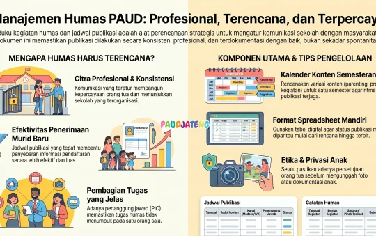 Buku Kegiatan Humas dan Jadwal Publikasi Sekolah PAUD