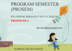 PROSEM KB-A Usia 2-3 Tahun K13 1 Tahun Full - PAUD JATENG