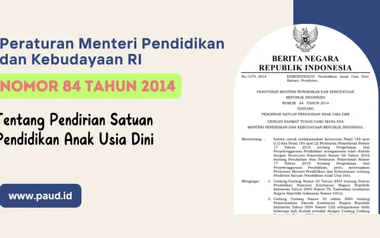 Permendikbud No. 84 Tahun 2014: Panduan Pendirian PAUD