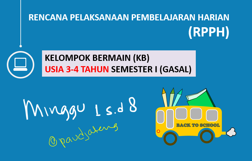 RPPH KB B 3-4 Tahun Semester I Minggu 1 s.d 8 K13