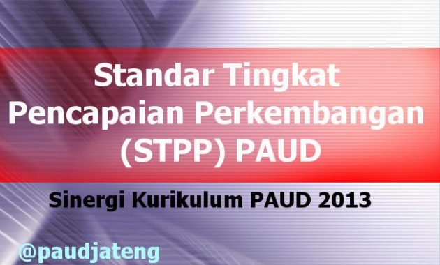 6 STPPA PAUD Standar Tingkat Pencapaian Perkembangan Anak