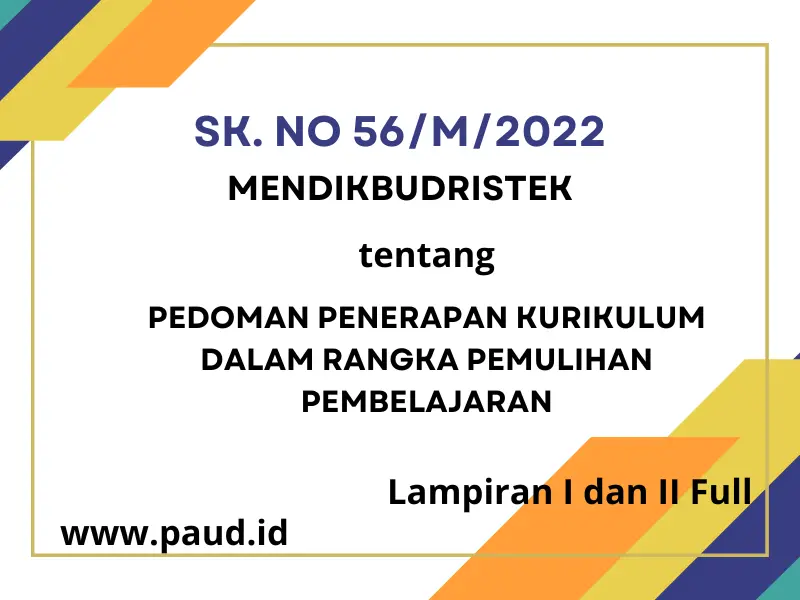 SK Mendikbud No. 56 tahun 2022 Pedoman Kurikulum Merdeka