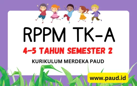 RPPM TK A Smt 2 Kurmer (18 Minggu Rencana Kegiatan)