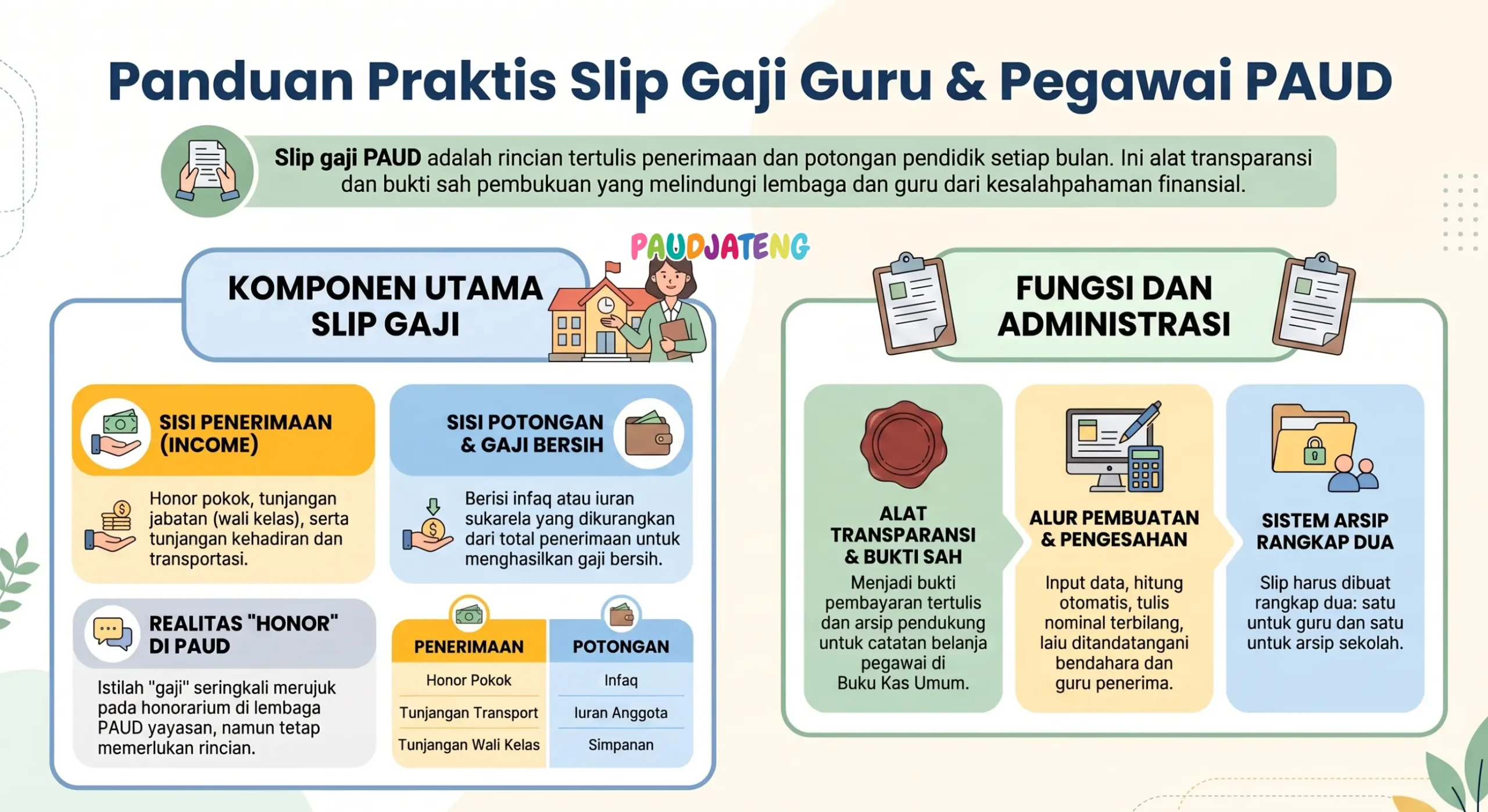 Panduan mengelola slip gaji guru/pegawai paud Panduan mengelola slip gaji guru/pegawai paud