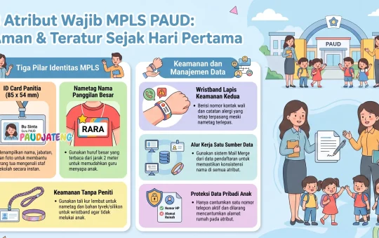 Kelengkapan MPLS: ID Card, Nametag, Mahkota, Wristband