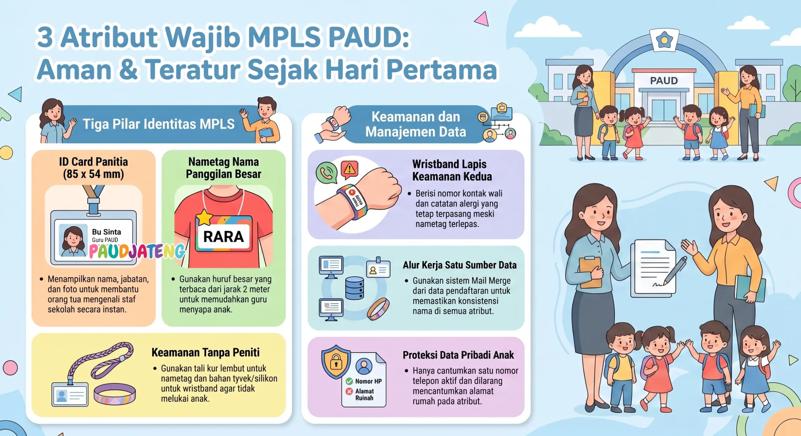 Atribut Kelengkapan MPLS PAUD: ID Card, Nametag, Mahkota, Wristband Atribut Kelengkapan MPLS PAUD: ID Card, Nametag, Mahkota, Wristband