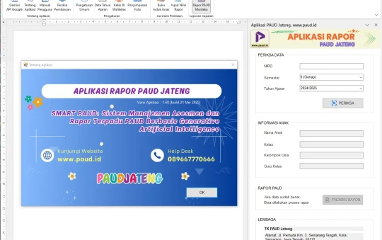 Aplikasi Rapor PAUD Jateng Narasi Otomatis Berbasis AI