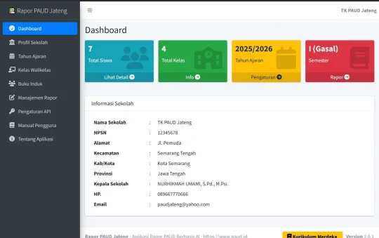Aplikasi Rapor PAUD Jateng Narasi Otomatis Berbasis AI