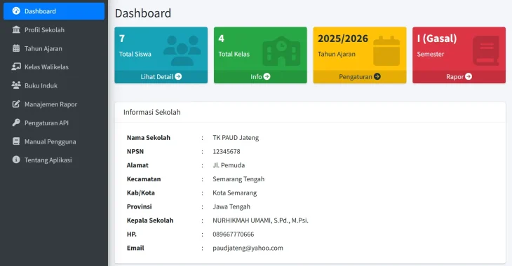 Aplikasi Rapor PAUD Jateng Narasi Otomatis Berbasis AI