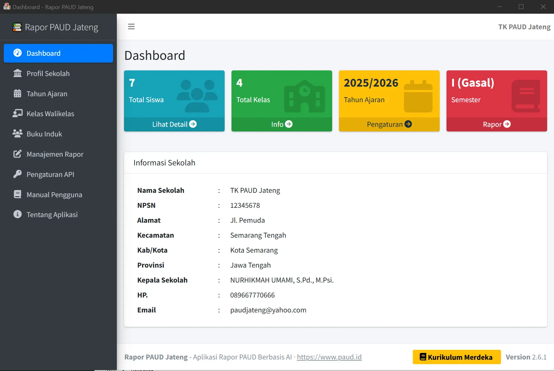Aplikasi Rapor PAUD Jateng Narasi Otomatis Berbasis AI
