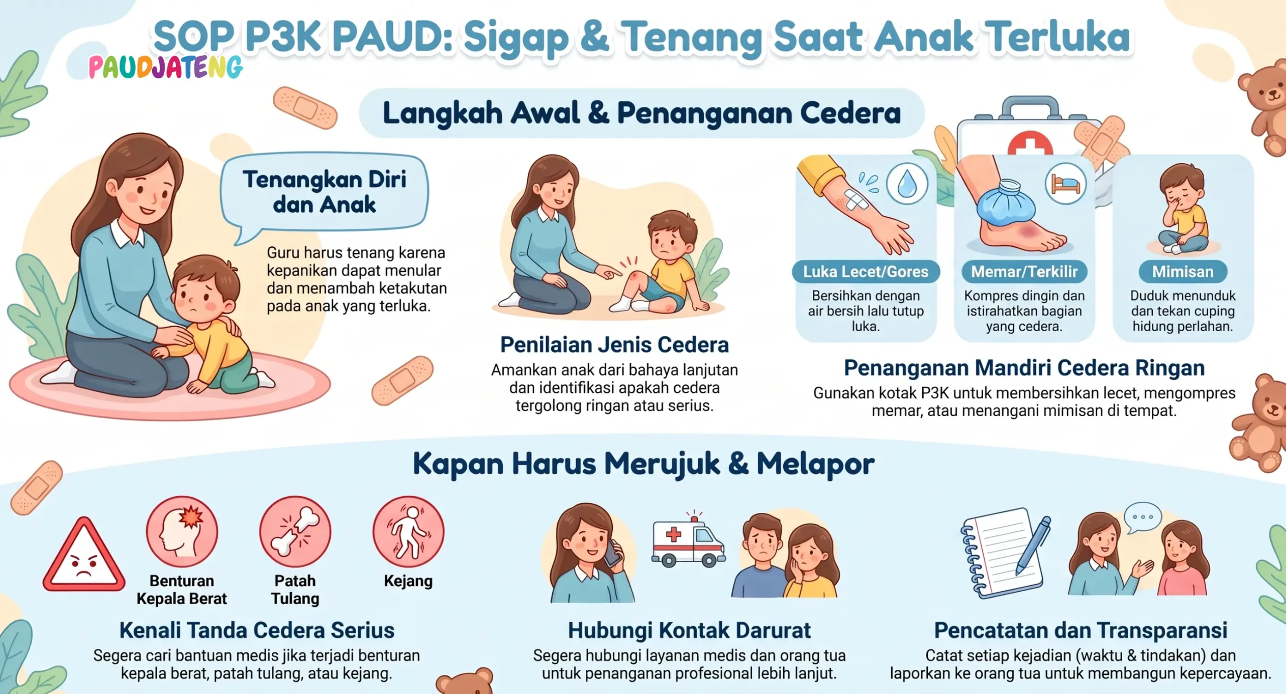 Cara melakukan P3K PAUD Pertolongan Pertama pada Kecelakaan Cara melakukan P3K PAUD Pertolongan Pertama pada Kecelakaan
