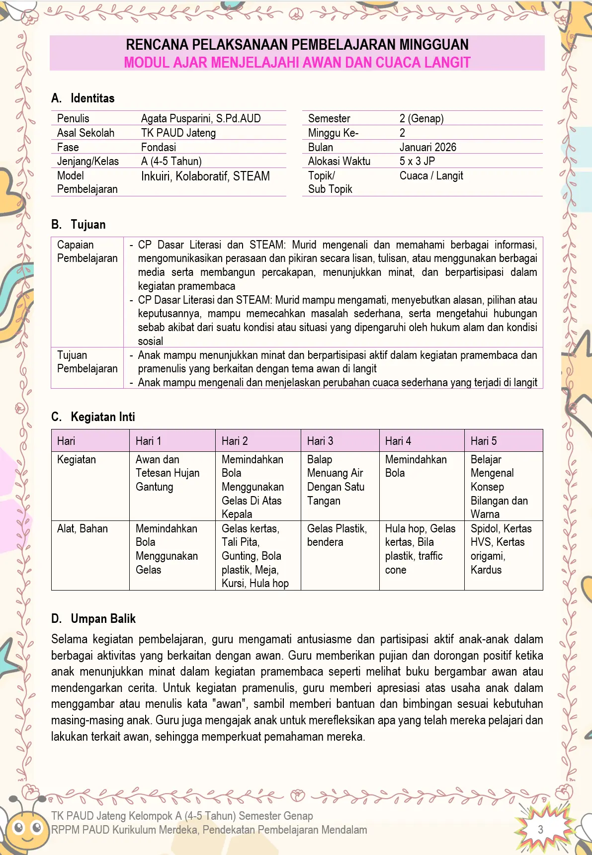 2025/2026 RPPM TK A Semester 2 Deep Learning Rencana Pembelajaran Mingguan 2025/2026 RPPM TK A Semester 2 Deep Learning Rencana Pembelajaran Mingguan
