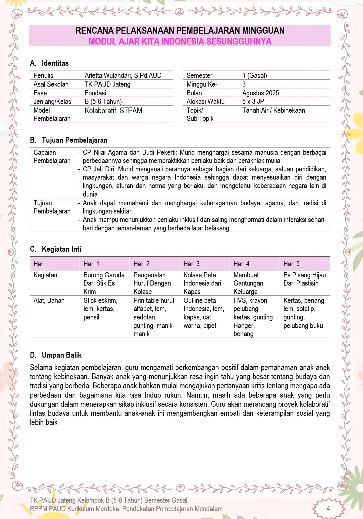 2025/2026 RPPM TK B Semester 1 Pembelajaran Mendalam Deep Learning Rencana Kegiatan Mingguan 2025/2026 RPPM TK B Semester 1 Pembelajaran Mendalam Deep Learning Rencana Kegiatan Mingguan