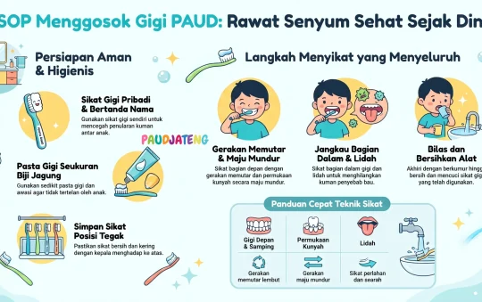 SOP Menggosok Gigi PAUD: Langkah Menyikat yang Tepat